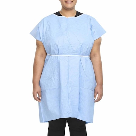 Graham Medical Products Patient Exam Gown X-Large Blue Disposable, 25PK 70260N